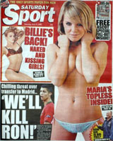 Maria Fowler, Daily Sport Cover